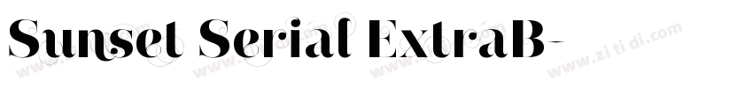 Sunset Serial ExtraB字体转换